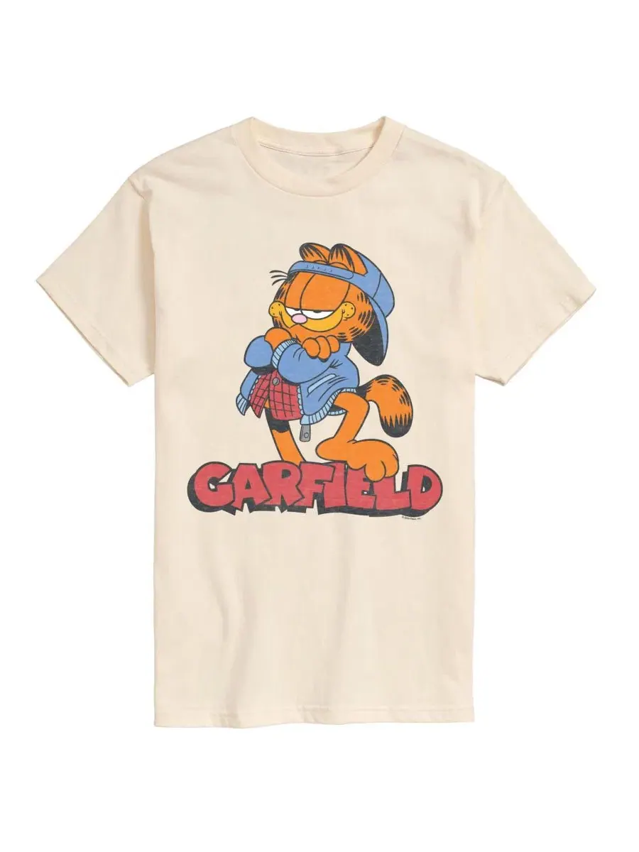 Футболка с графическим принтом Garfield, Odie и Jon AIRWAVES — изображение 1 из 3, бежевый