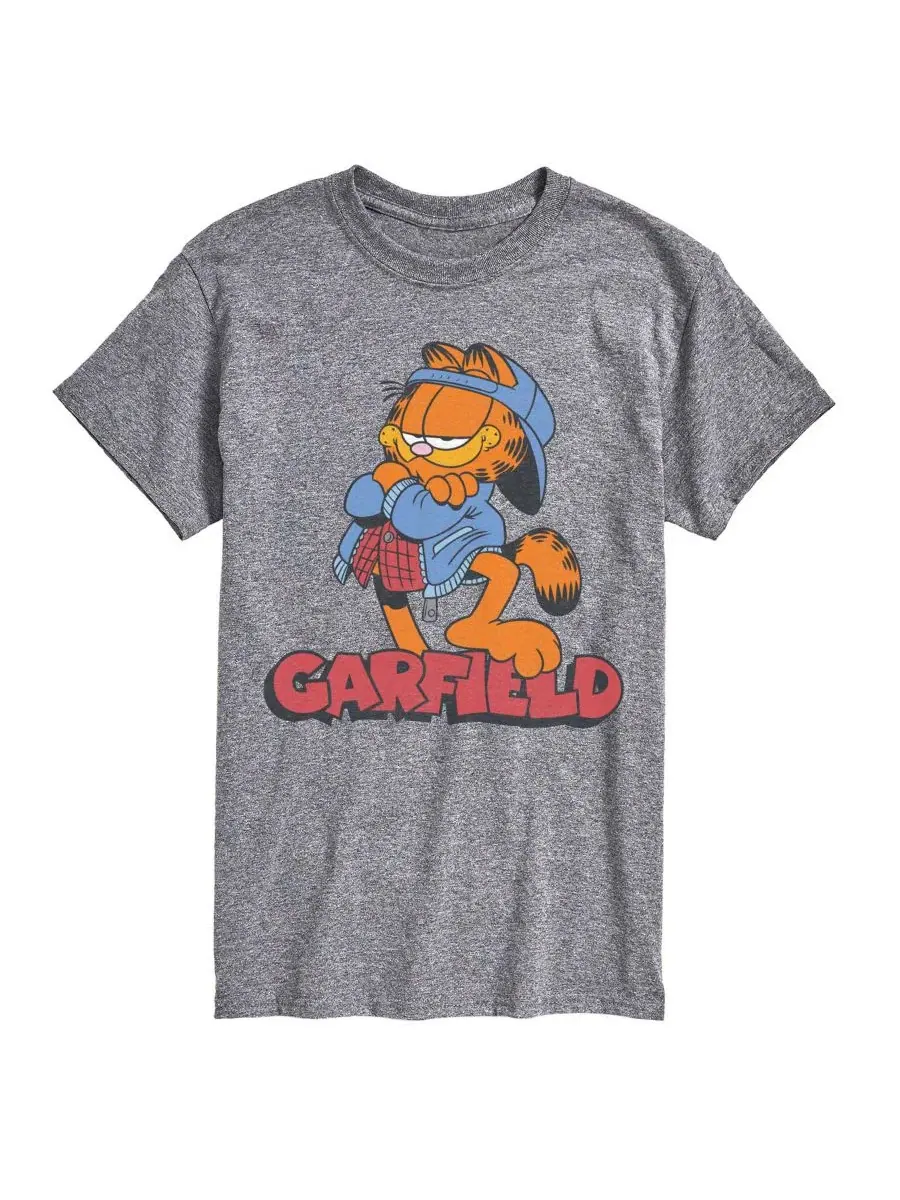 Футболка с принтом Garfield, модель Streetwear AIRWAVES — изображение 1 из 3, приглушенный