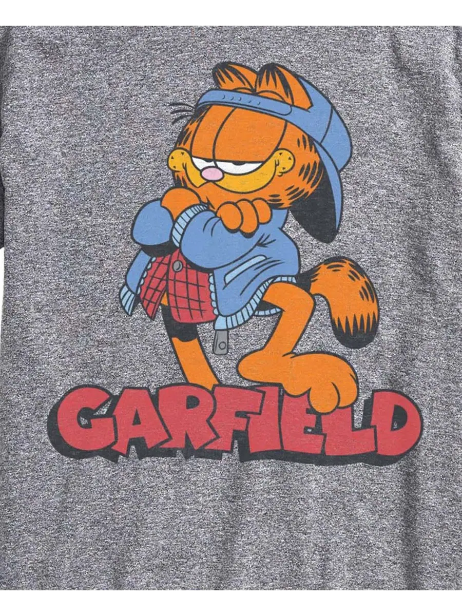 Футболка с принтом Garfield, модель Streetwear AIRWAVES — изображение 3 из 3, приглушенный