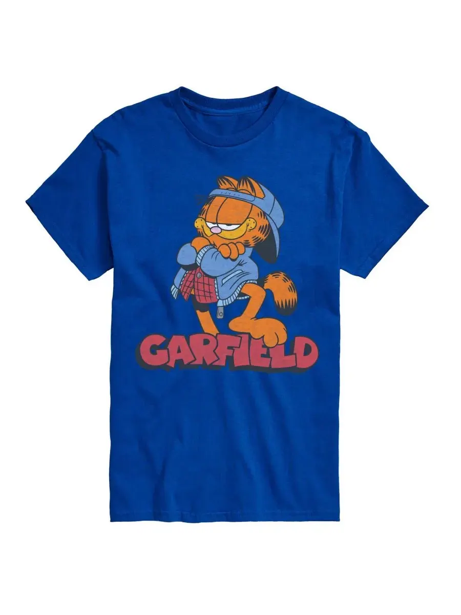 Футболка с графическим принтом Garfield, Odie и Jon AIRWAVES — изображение 1 из 3, синий