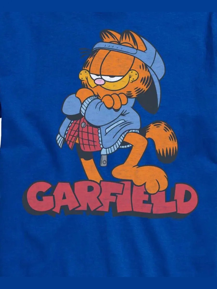 Футболка с графическим принтом Garfield, Odie и Jon AIRWAVES — изображение 3 из 3, синий