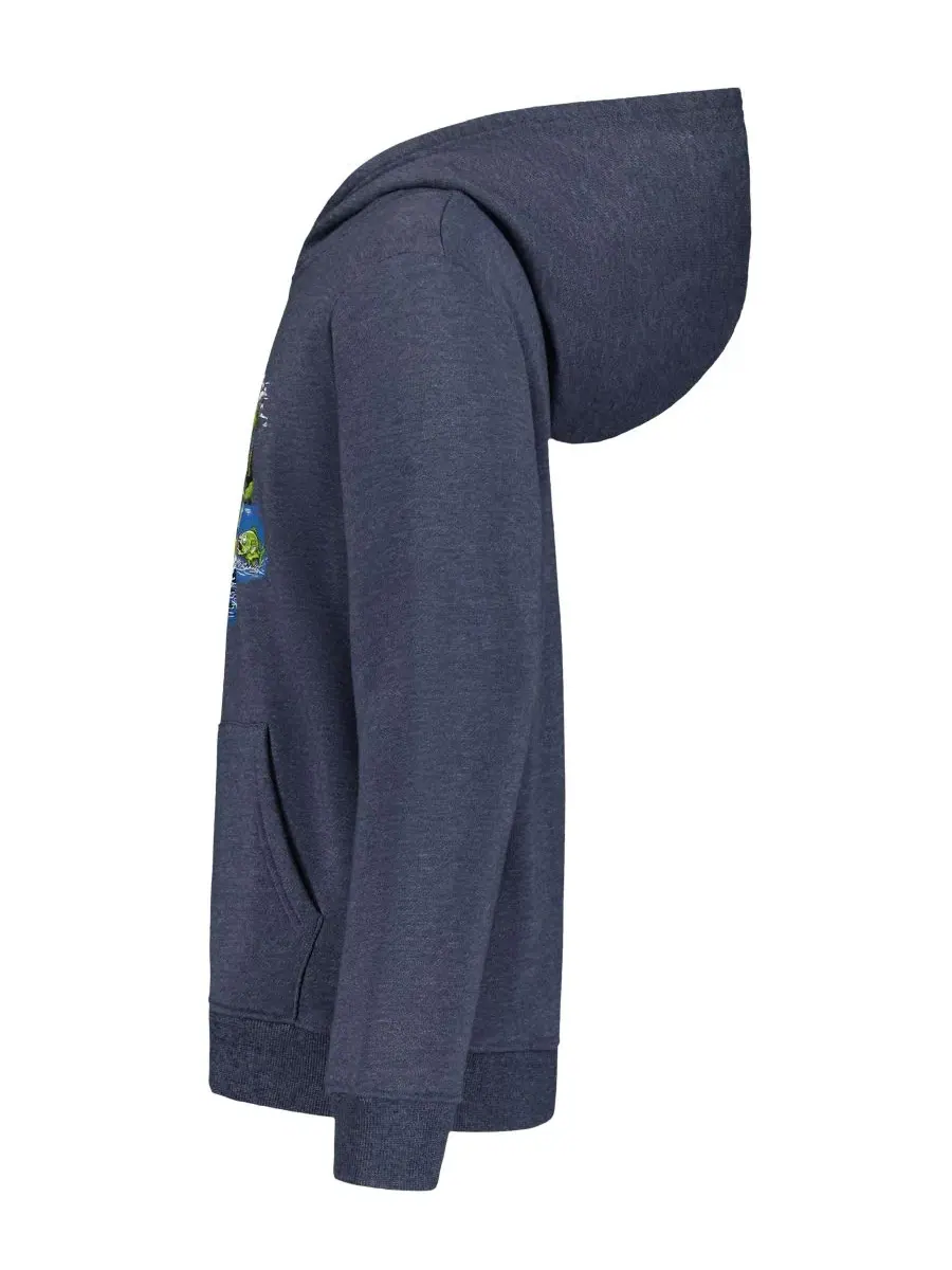 Худи из хлопкового флиса с принтом Boys' 8-20 Screen Print Graphics Hoodie Under Armour — изображение 3 из 5, серый