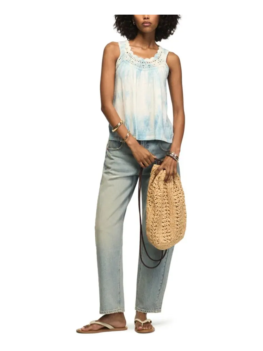 Женский топ без рукавов с кисточками Lucky Brand — изображение 2 из 6, синий