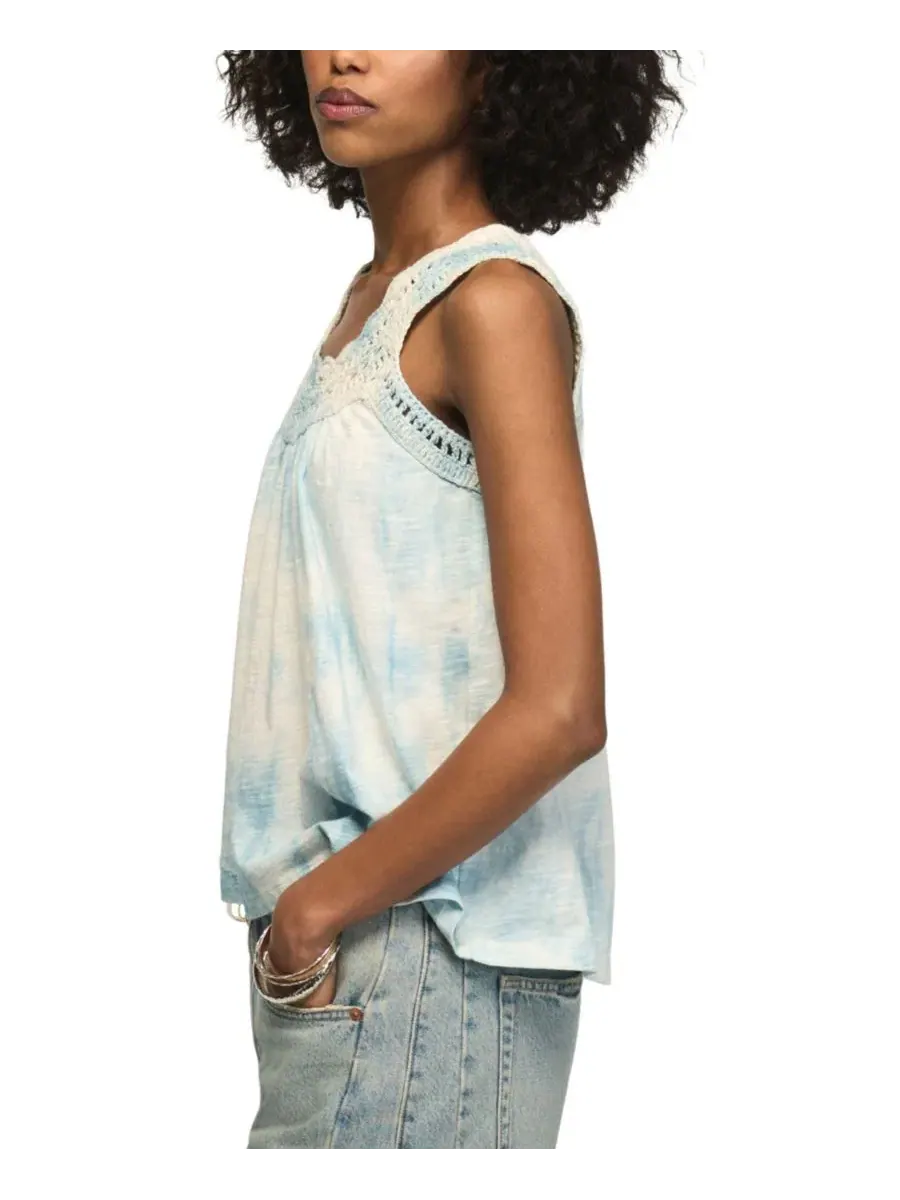 Женский топ без рукавов с кисточками Lucky Brand — изображение 3 из 6, синий