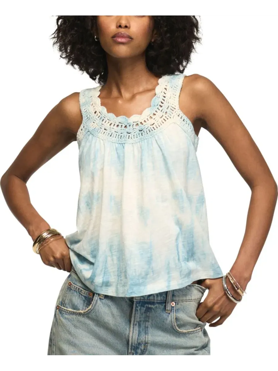 Женский топ без рукавов с кисточками Lucky Brand — изображение 6 из 6, синий