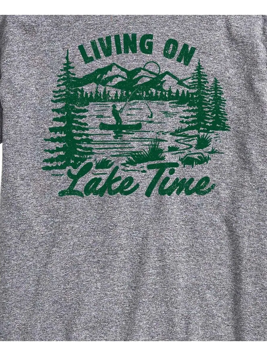 Футболка с принтом Living On Lake Time AIRWAVES — изображение 3 из 3, приглушенный