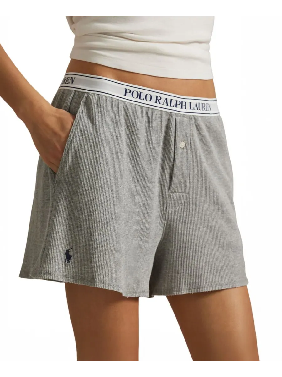 Женские боксерские шорты с застежкой на талии Polo Ralph Lauren — изображение 3 из 4, серый