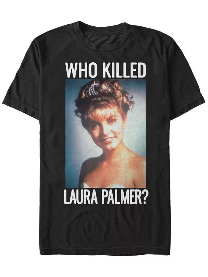 Мужская футболка Twin Peaks Who Killed Laura Palmer с коротким рукавом Fifth Sun — изображение 1 из 1, черный
