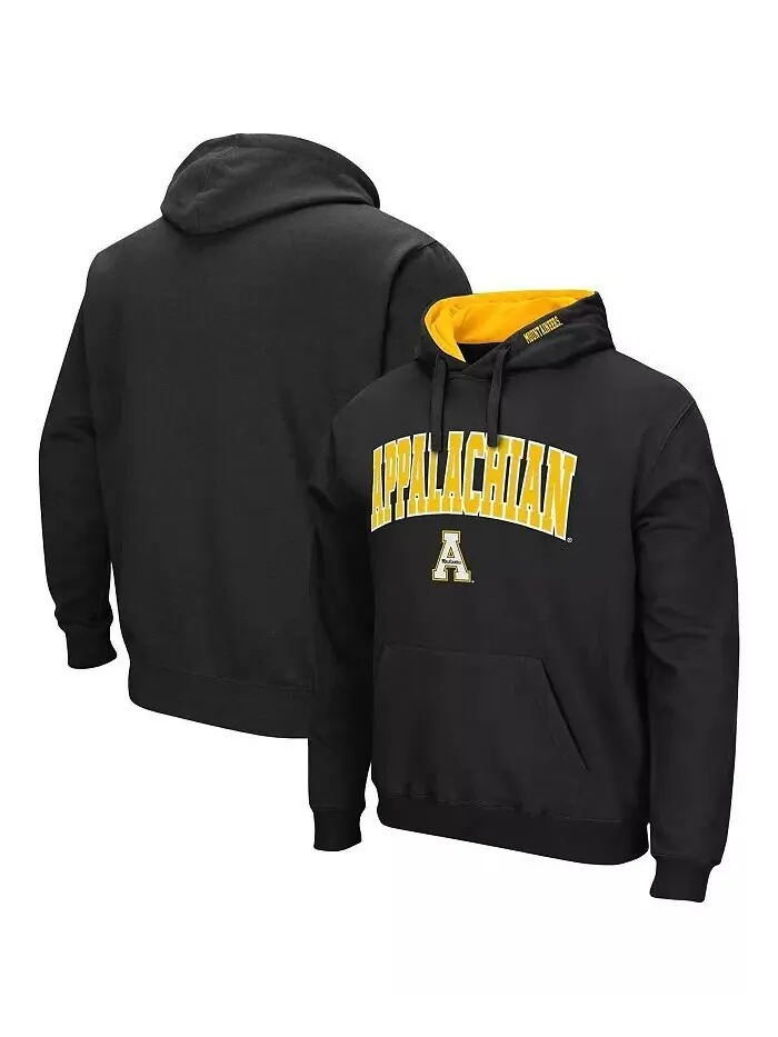 Мужской пуловер с капюшоном Appalachian State Mountaineers Arch и логотипом Colosseum