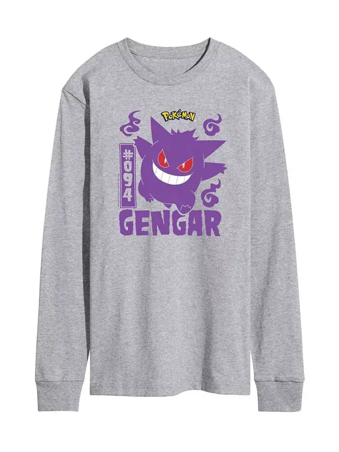 Футболка мужская Pokemon Gengar с длинным рукавом AIRWAVES — изображение 1 из 2, серый