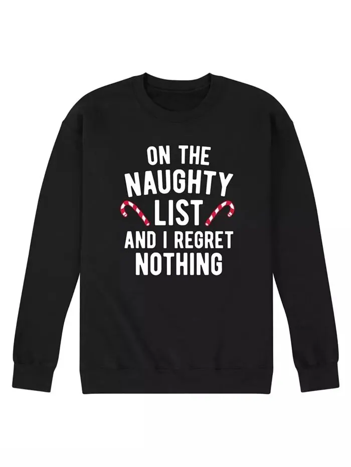 Мужская флисовая футболка Naughty List AIRWAVES — черный