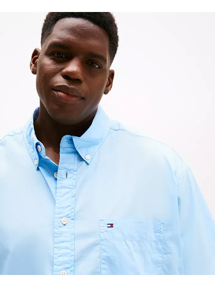 Мужская рубашка с коротким рукавом Maxwell больших размеров Tommy Hilfiger — изображение 3 из 4, синий