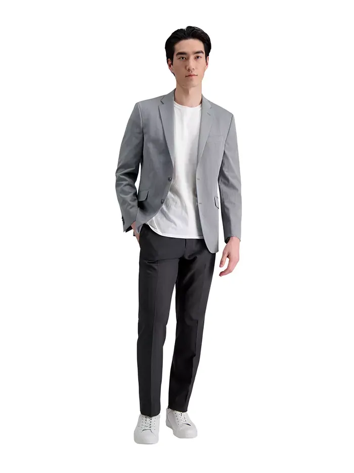 Мужские классические брюки Modern-Fit в мелкую клетку Kenneth Cole Reaction — 1