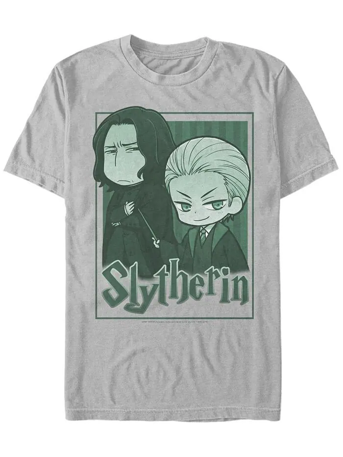 Мужская футболка Slytherin Chibi — изображение 1 из 1, серебряный