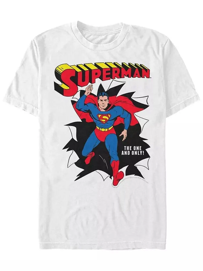 Футболка с коротким рукавом DC Men's Superman Running Pose Fifth Sun — изображение 1 из 1