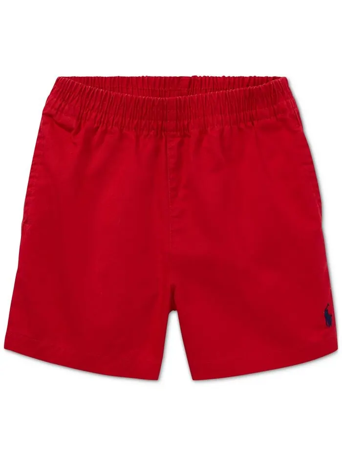 Классические шорты без застежки из твила для маленьких мальчиков Polo Ralph Lauren — изображение 1 из 2, красный