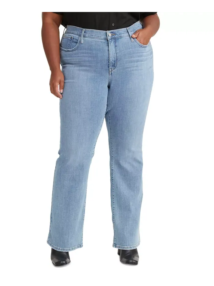 Модные джинсы-бойфренды с эффектом стройности 315 Mid-Rise Shaping Bootcut для полных женщин Levi's