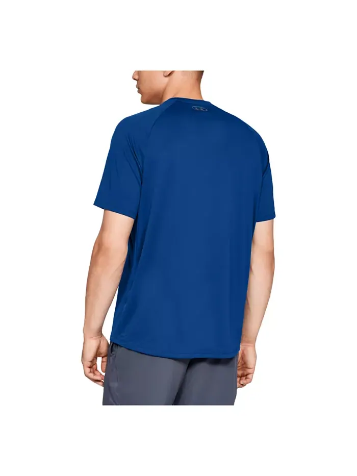 Мужская футболка Tech с коротким рукавом Under Armour — изображение 2 из 3, синий/графитовый