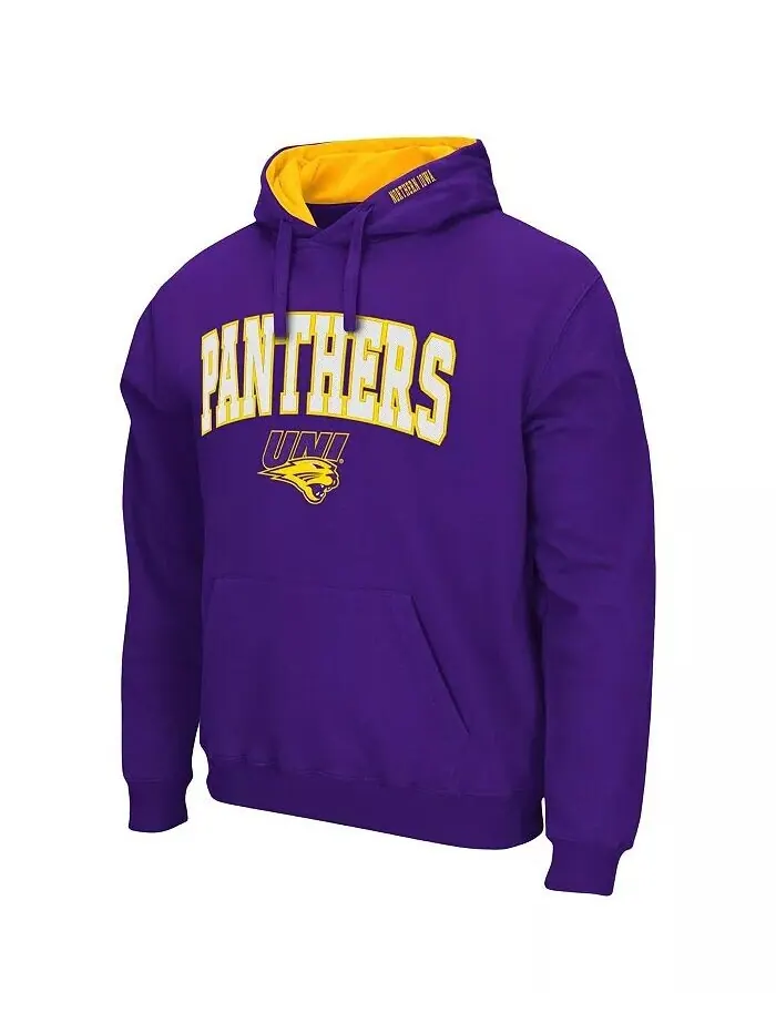 Мужской пуловер с капюшоном и логотипом Northern Iowa Panthers Colosseum — изображение 2 из 3, темно-серый