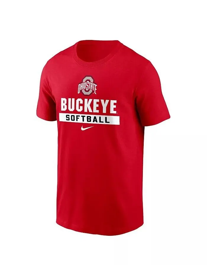 Мужская футболка софтбола Ohio State Buckeyes Scarlet Nike — изображение 3 из 3