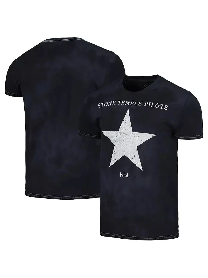 Футболка мужская черная состаренная Stone Temple Pilots No. 4 Global Merch — без цвета