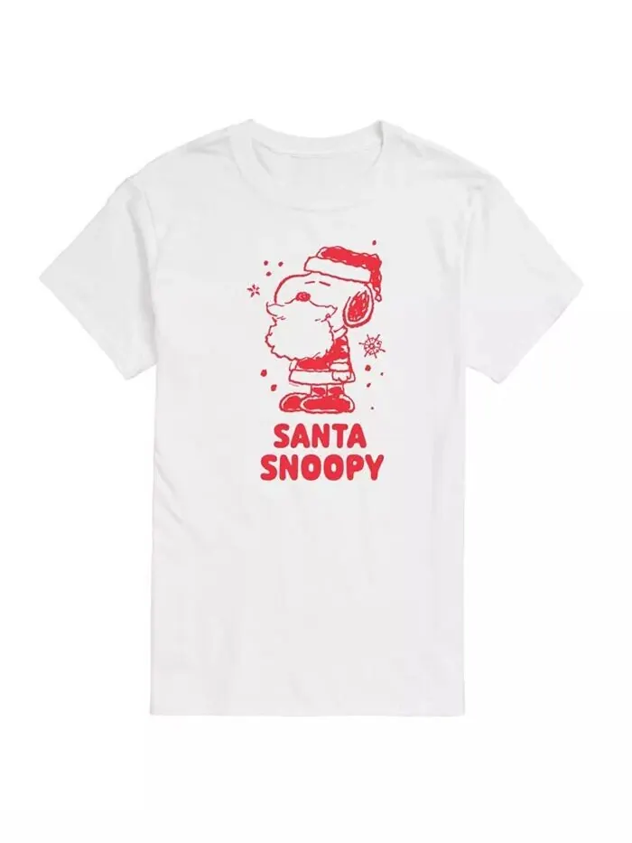 Мужская футболка с коротким рукавом Peanuts Snoopy Santa AIRWAVES — изображение 1 из 3, белый