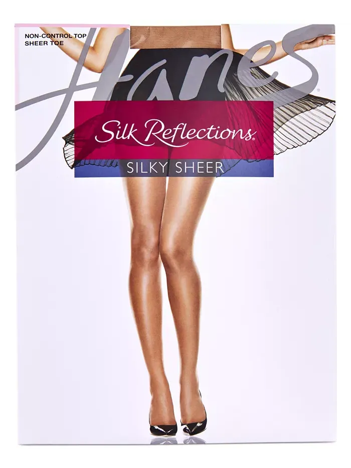 Колготки Hanes Silk Reflections с прозрачным носком ALLSTAR PRODUCTS GROUP — изображение 2 из 2, черный