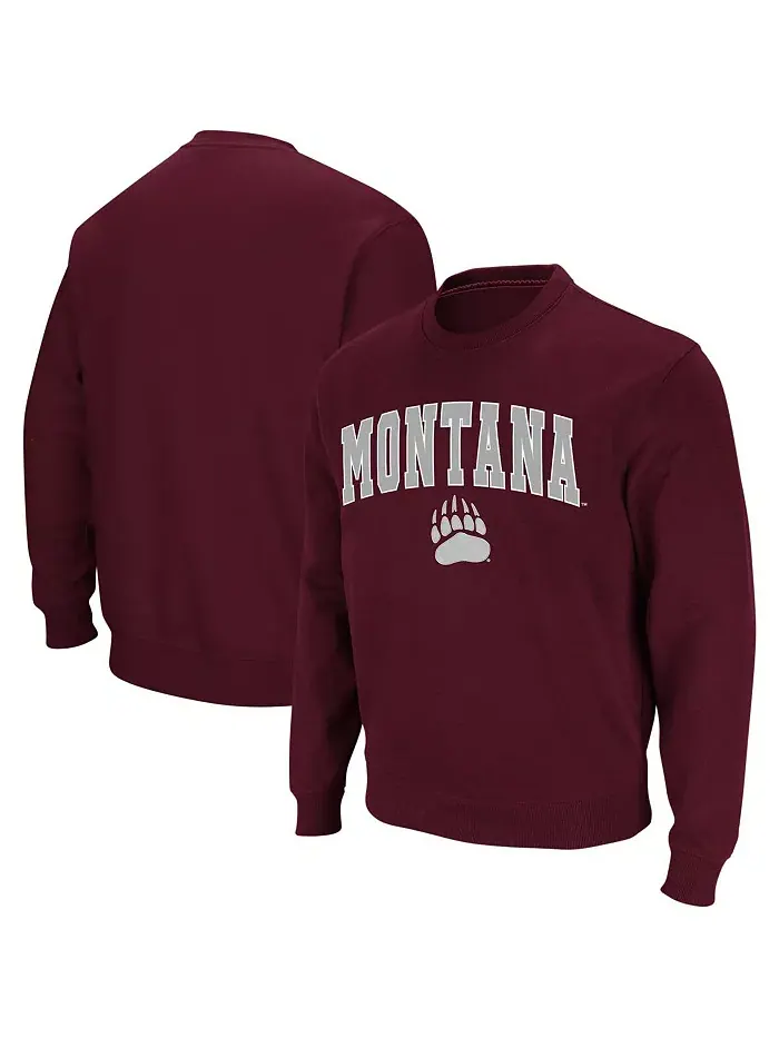 Мужской свитшот с круглым вырезом Montana Grizzlies с аркой и логотипом Colosseum