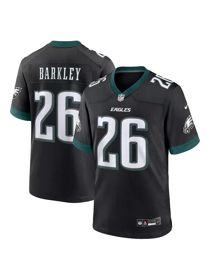 Мужская альтернативная игровая футболка Saquon Barkley Philadelphia Eagles Nike — изображение 1 из 5, черный