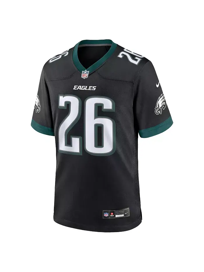 Мужская альтернативная игровая футболка Saquon Barkley Philadelphia Eagles Nike — изображение 2 из 5, черный