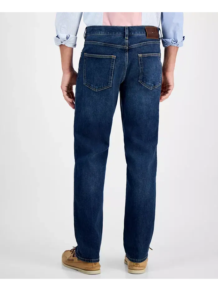 Мужские джинсы Denton Slim-Straight Tommy Hilfiger — изображение 3 из 8, темный индиго