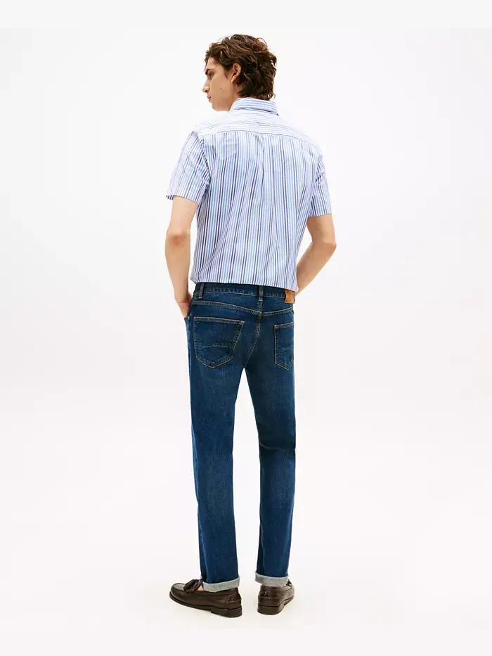 Мужские джинсы Denton Slim-Straight Tommy Hilfiger — изображение 4 из 8, темный индиго