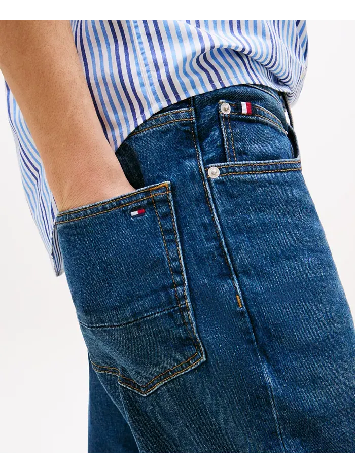 Мужские джинсы Denton Slim-Straight Tommy Hilfiger — изображение 5 из 8, темный индиго