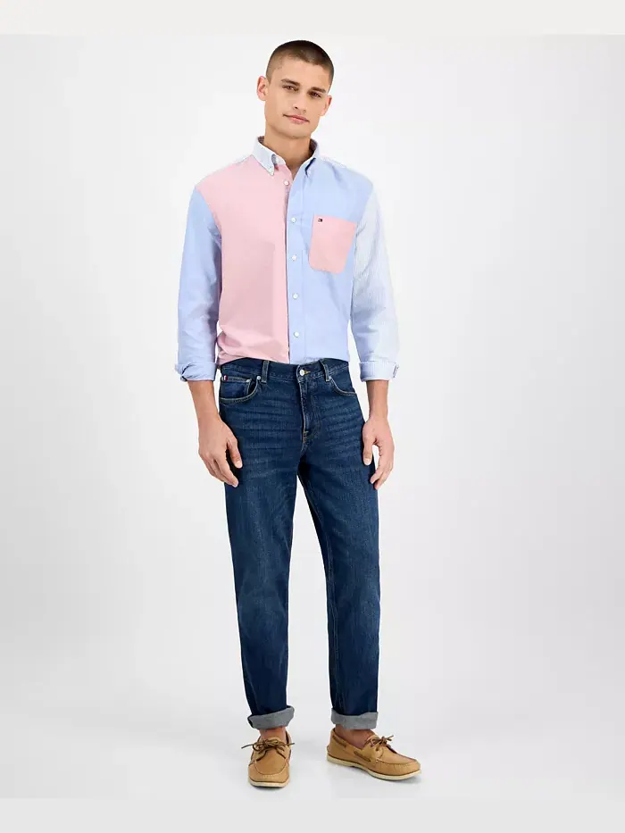 Мужские джинсы Denton Slim-Straight Tommy Hilfiger — изображение 6 из 8, темный индиго