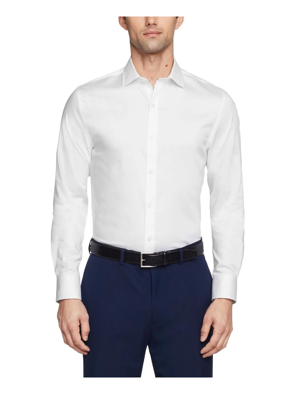 Мужская классическая рубашка из эластичного твила TH Flex Slim Fit без морщин Tommy Hilfiger