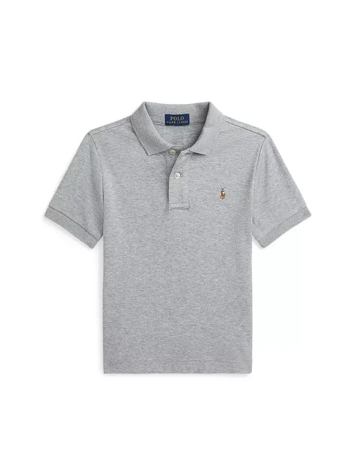 Мягкая хлопковая поло для малышей и мальчиков Polo Ralph Lauren — изображение 1 из 2, белый