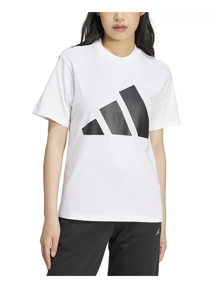 Женская хлопковая футболка Essentials с крупным логотипом adidas