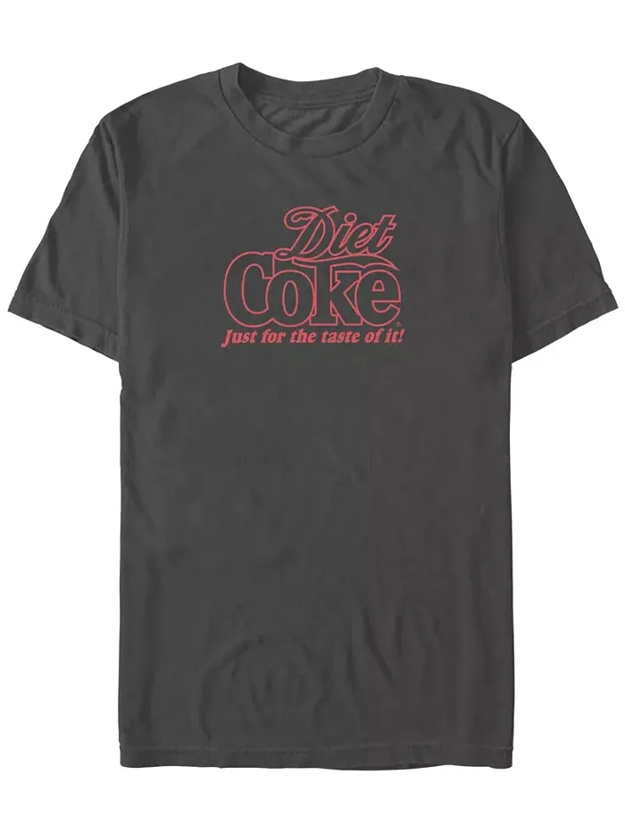 Мужская футболка с коротким рукавом Diet Coke Outline Coca-Cola — серый