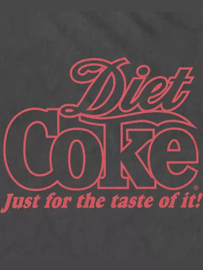 Мужская футболка с коротким рукавом Diet Coke Outline Coca-Cola — изображение 3 из 3, темно-серый