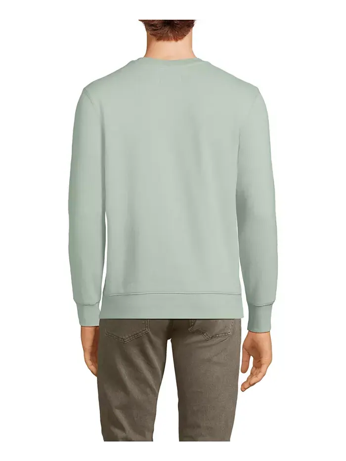 Мужская худи с длинным рукавом Serious Sweats Lands' End — изображение 2 из 3, зеленый