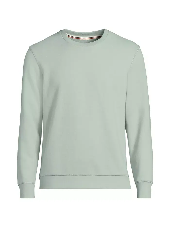 Мужская худи с длинным рукавом Serious Sweats Lands' End — изображение 3 из 3, зеленый