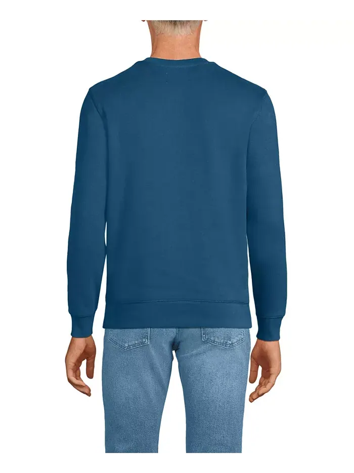 Мужской свитшот Serious Sweats с длинным рукавом Lands' End — изображение 2 из 3, синий