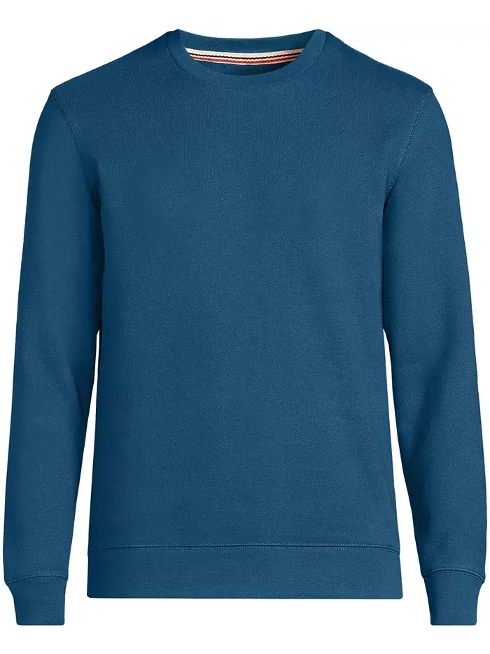 Мужской свитшот Serious Sweats с длинным рукавом Lands' End — изображение 3 из 3, синий