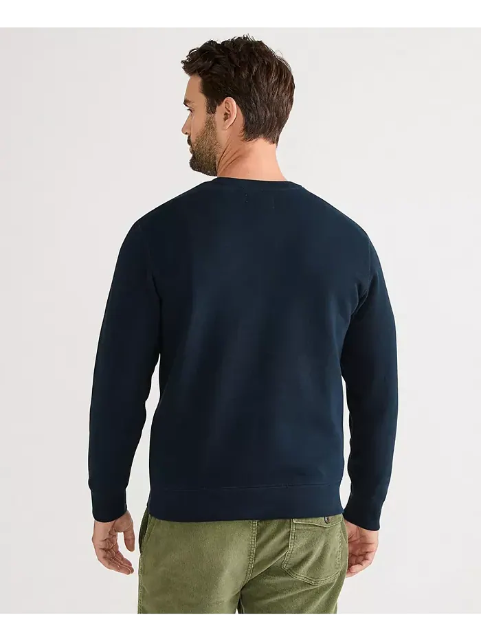 Мужской свитшот Serious Sweats с длинным рукавом Lands' End — изображение 3 из 3, темно-синий