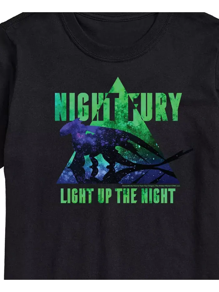 Мужская футболка с коротким рукавом How to Train Your Dragon Night Fury AIRWAVES — изображение 3 из 3, черный