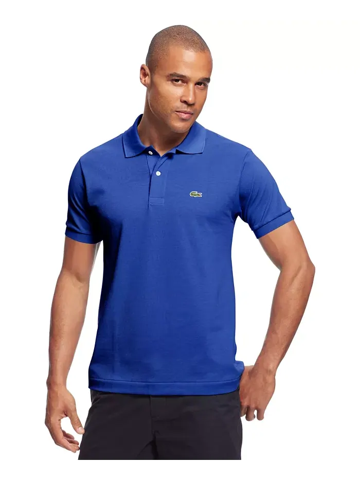 Поло Lacoste, мужское, классическое, черное — изображение 4 из 15, черный