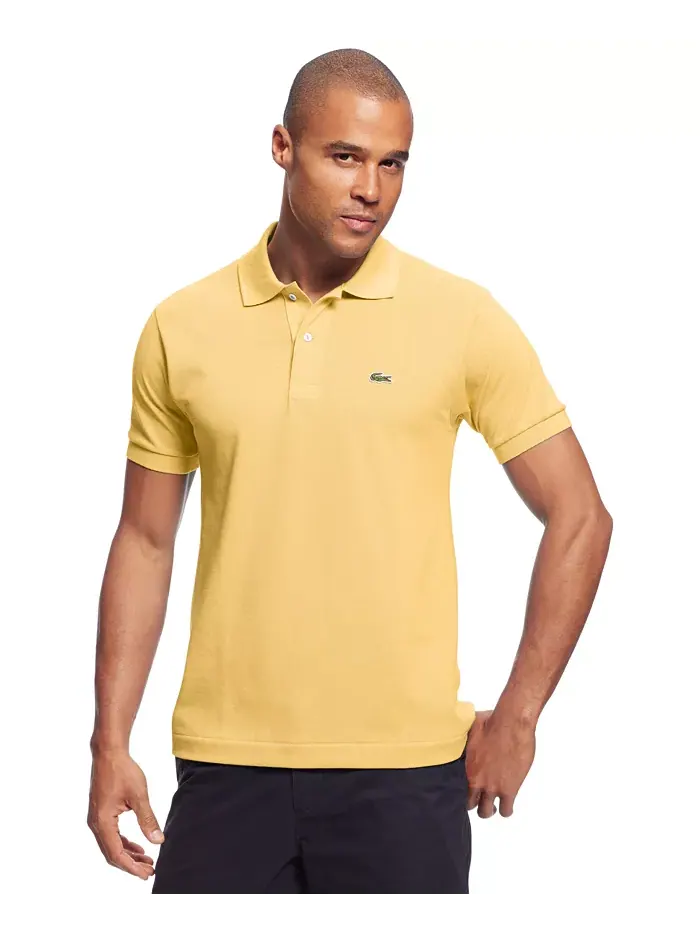 Поло Lacoste, мужское, классическое, черное — изображение 8 из 15, черный