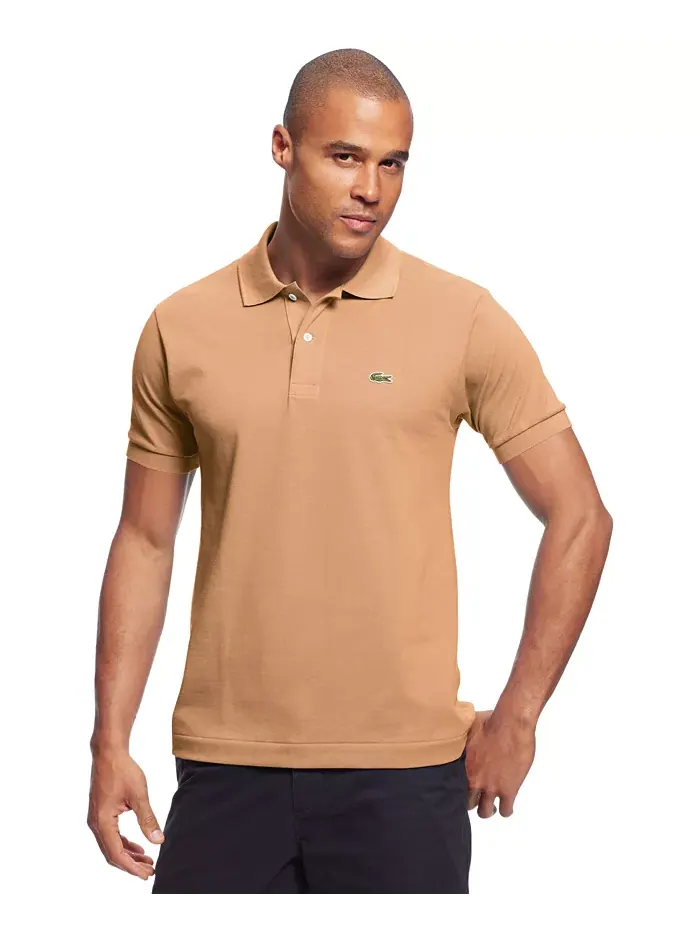 Поло Lacoste, мужское, классическое, черное — изображение 9 из 15, черный