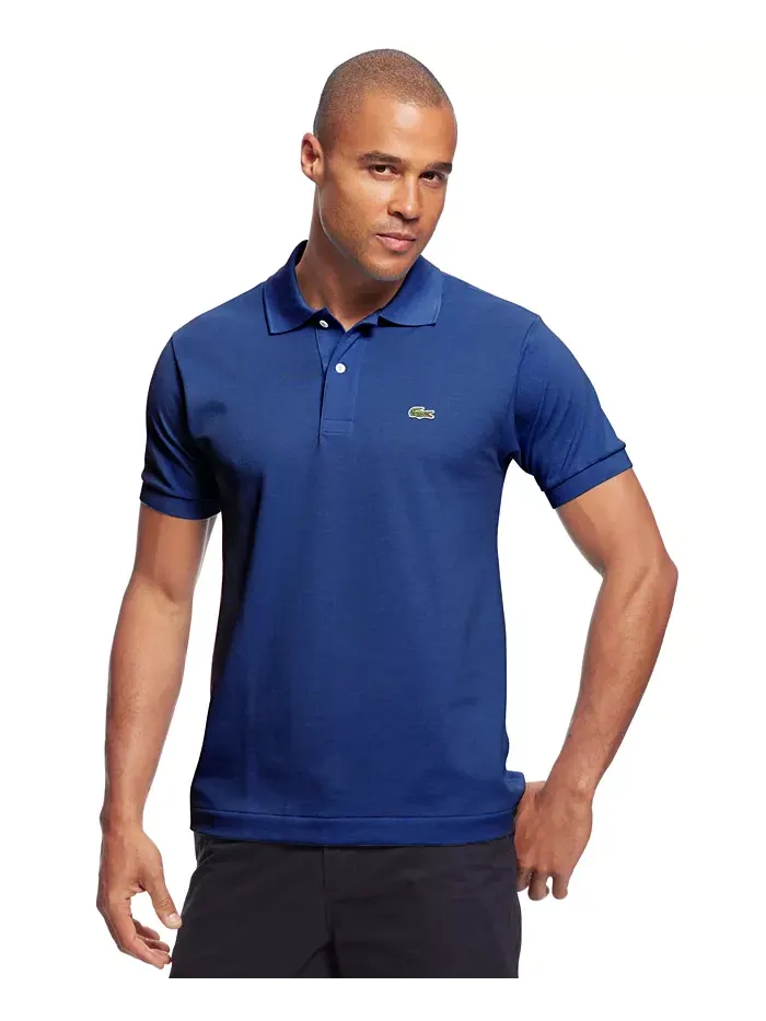 Поло Lacoste, мужское, классическое пике поло — изображение 13 из 15, серебряный