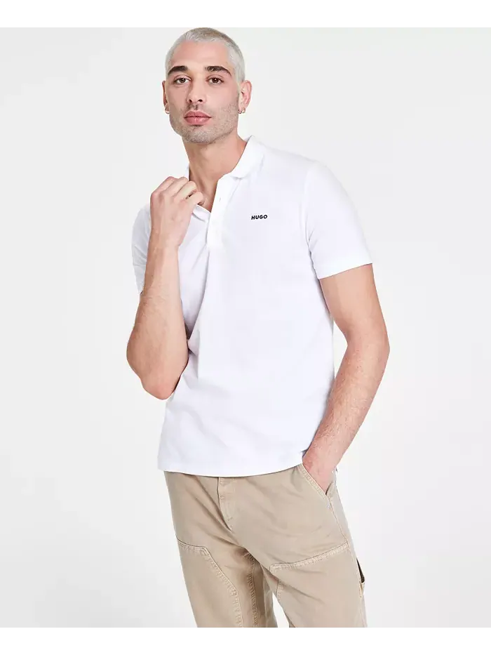 Мужская рубашка поло Hugo Boss — белый